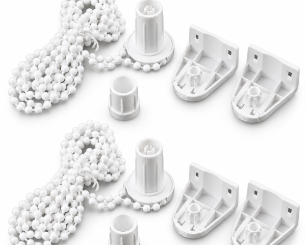 Repuesto Mecanismo Cortina Roller 17 Mm kit 2 unidades Con Cadena Blanco